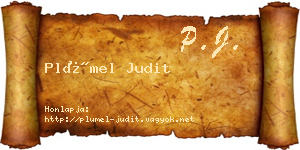 Plümel Judit névjegykártya